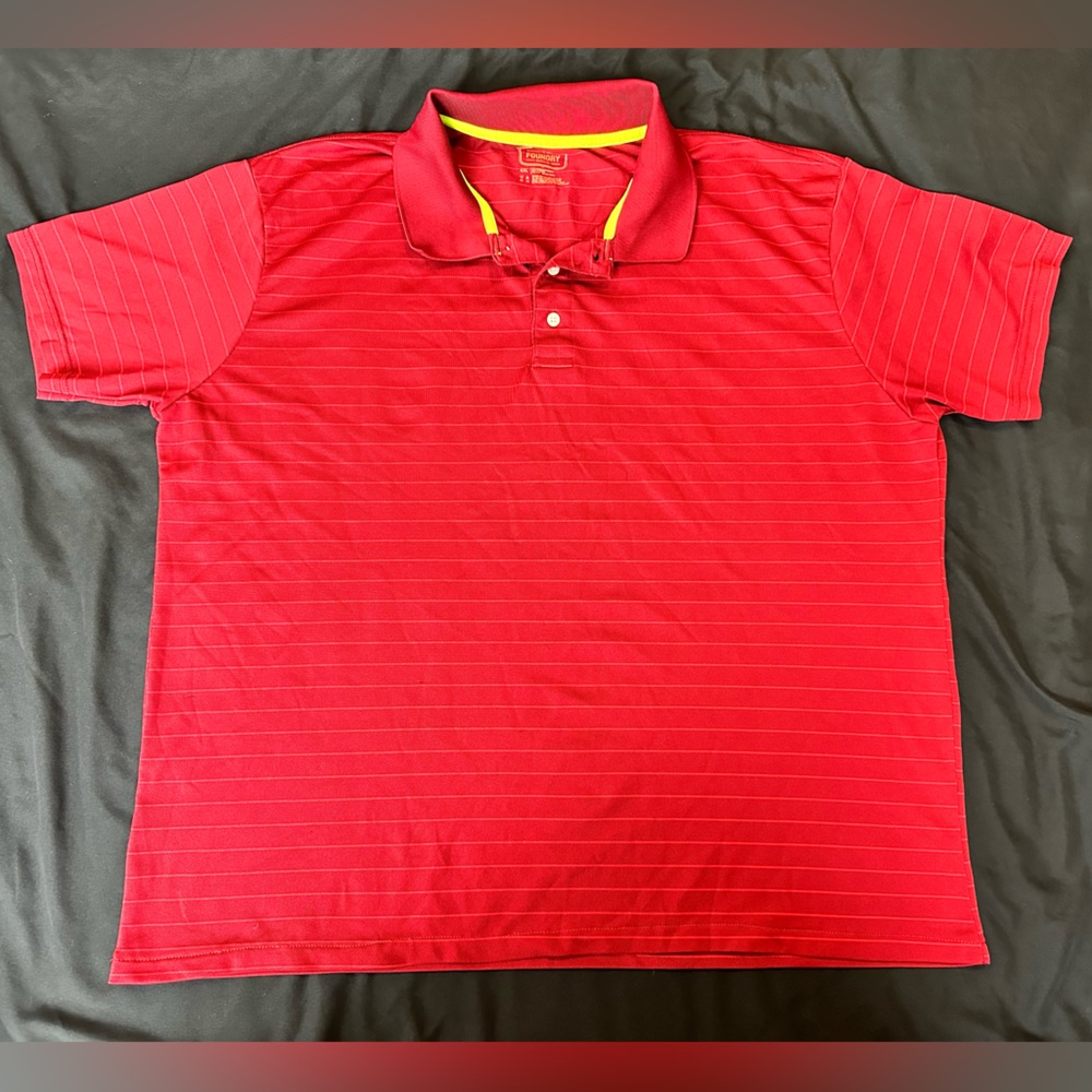 THE FOUNDRY SUPPLY RED POLO SHIRT